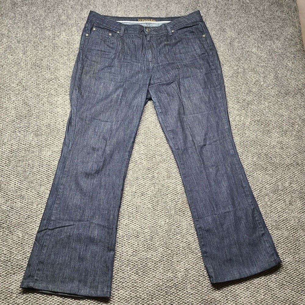St Johns Bay Bootcut Jeans Womens Size 16 Dark Wash Stretch Preowned